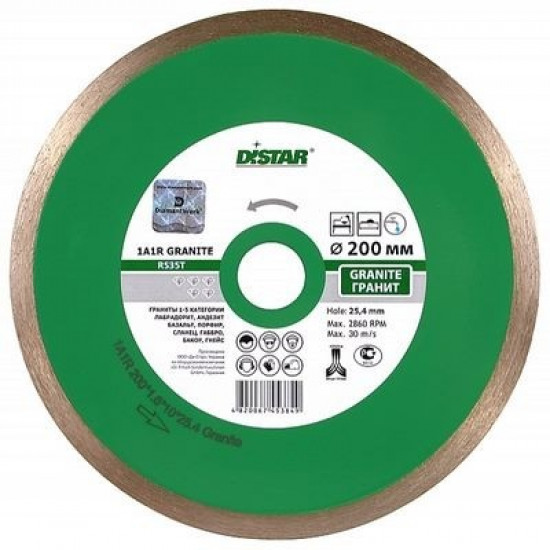 Дистар диск алмазный 1A1R 180x1,4x8,5x25,4 Granite 11120034014