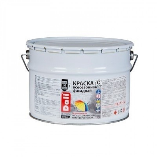 Краска фасадная DALI 9л  Всесезонная база С (44) 14,064кг