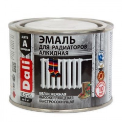 Эмаль для радиаторов алкидная DALI 0,5кг белая (6)