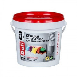 Краска DALI водно-дисперсионные интерьерная 0,9л белая 96%