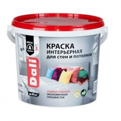 Краска DALI водно-дисперсионные интерьерная 5л белая 96%