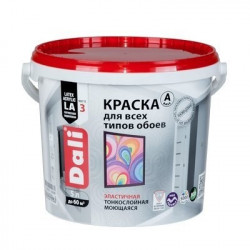 Краска DALI водно-дисперсионные для обоев 5л А белая