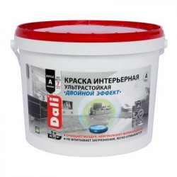 Краска DALI водно-дисперсионные ультрастойкая Двойной эффект 9л  База С (бесцветный)