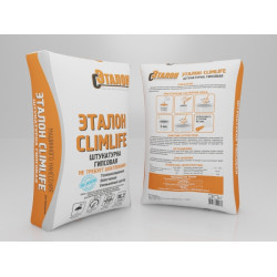 Штукатурка гипсовая серая Эталон ClimLife М/Н 30кг