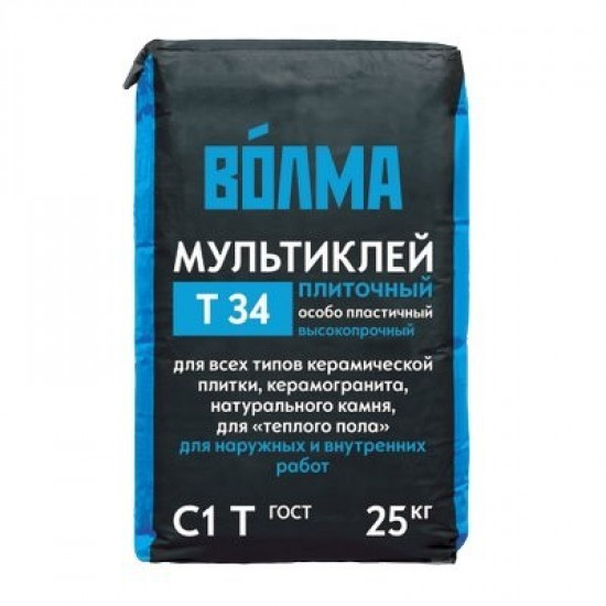 Плиточный клей Волма Мультиклей 25кг Т34