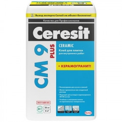 Клей для плитки Церезит CM 9 плюс 25кг