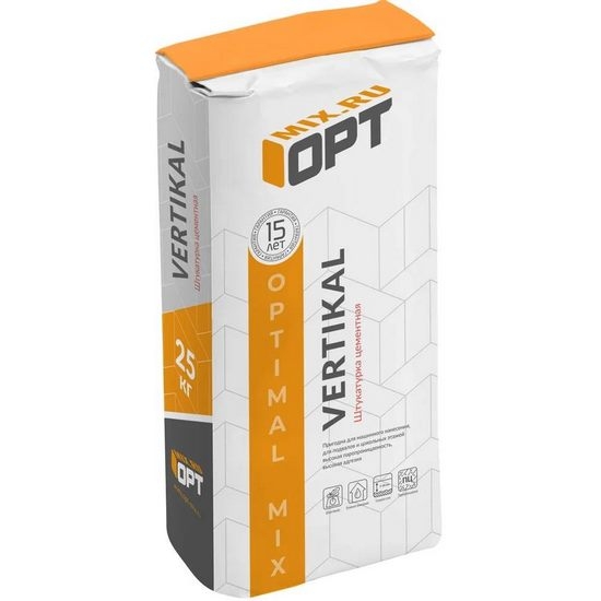 Штукатурка цементная Vertikal OPT 25кг