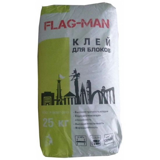 Клей для блоков ФЛАГ-МАН 25 кг