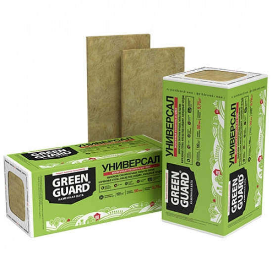 Плиты минераловатные GreenGuard 1200х600х50 мм (уп/8плит, 5,76м2)